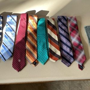 8 Ties and 1 pocket square